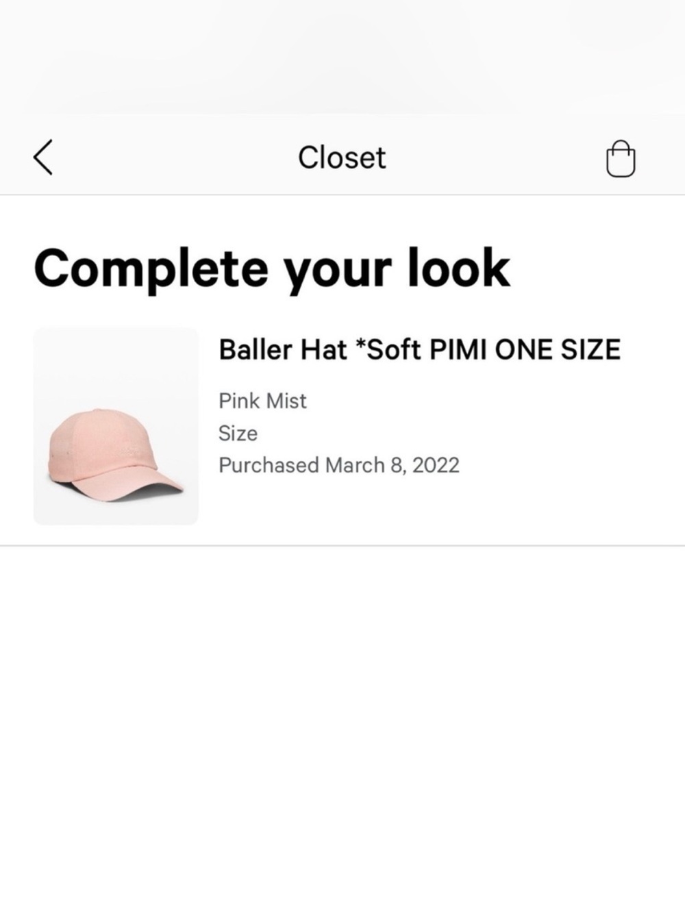 Lululemon Soft Baller Hat Pink Mist